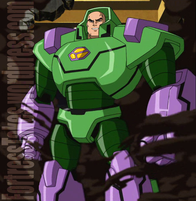 Green and purple?  Luthor knows to keep his armor in the classic villain's pallette.
