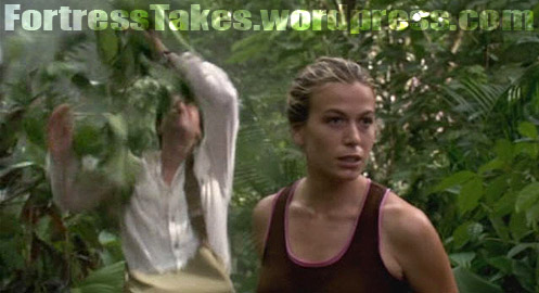 Here Flynn Carsen shows Nicole how adept he is to woodland travel.